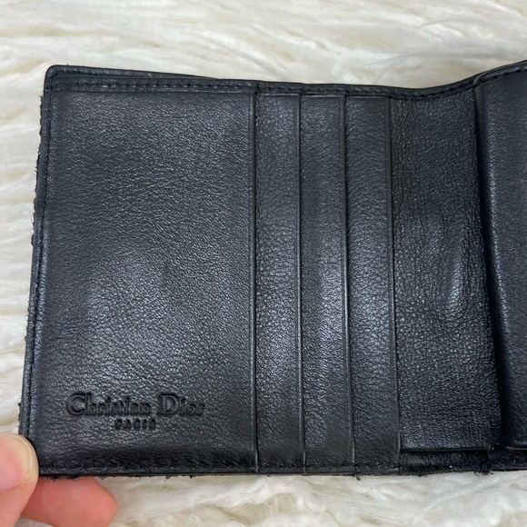 EUC Christian Dior Compact Canvas Wallet - Picture 7 of 12